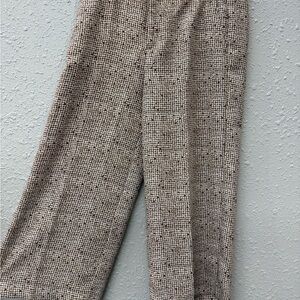 Banana Republic Women's Checkered Ankle Pants - Brown and Black